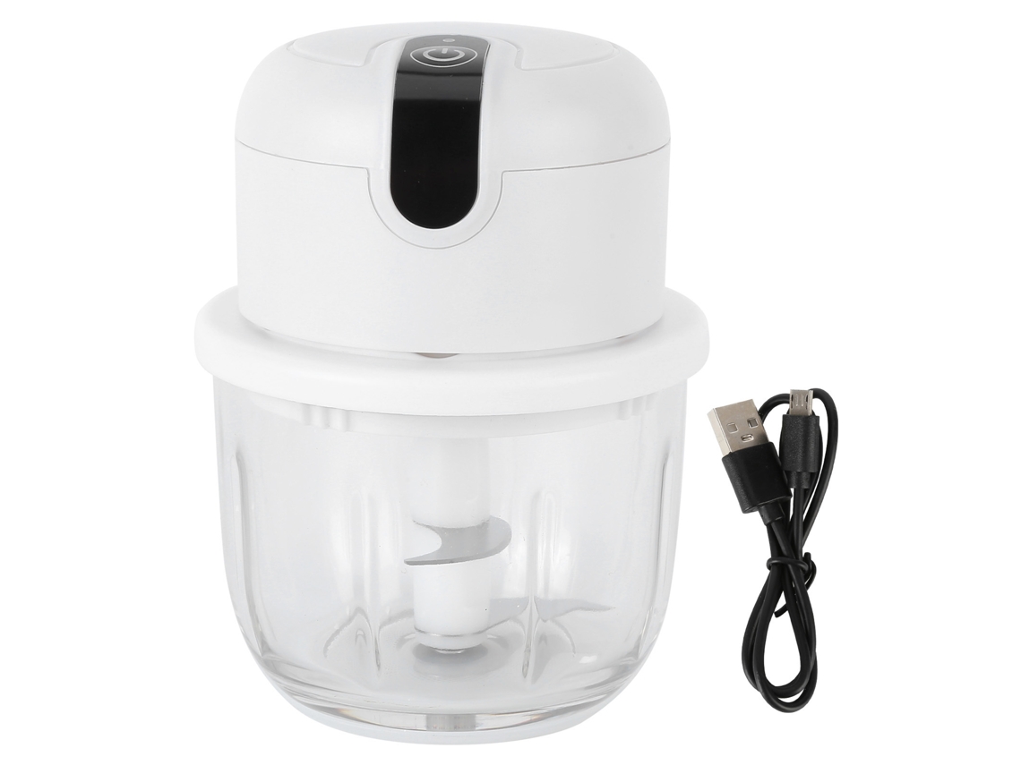 Prensa De Ajos Eléctrica Recargable De 350 Ml Con Usb, Picadora De Carne, Acero Inoxidable 304, Tapa Protectora.