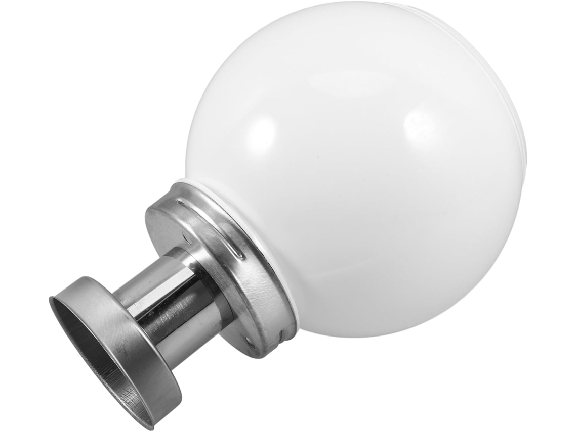 Aplique LED solar redondo de pared, luz blanca, para iluminación decorativa e instalación en exteriores. Gokoco
