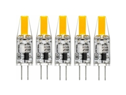 Bombilla Led G4 220v 3w 2700k Blanco Cálido 160lm, 5 Unidades, Reemplaza A La Halógena De 30w
