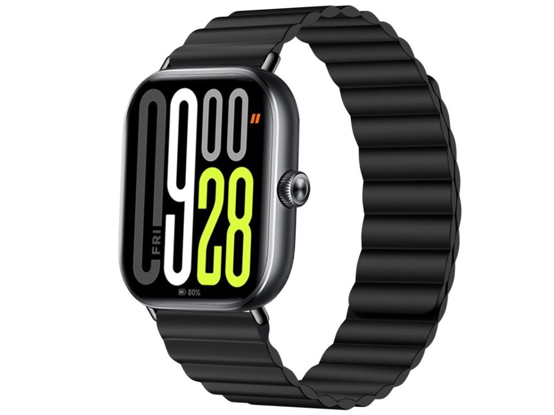 Bracelete Para Xiaomi Band 9 Pro / 8 Pro - Silicone Macio - Fecho Magnético Preta
