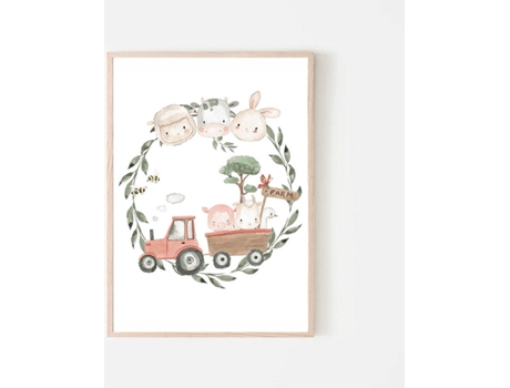 Decoración de pared Infantil SWEET ROOM Póster La granja