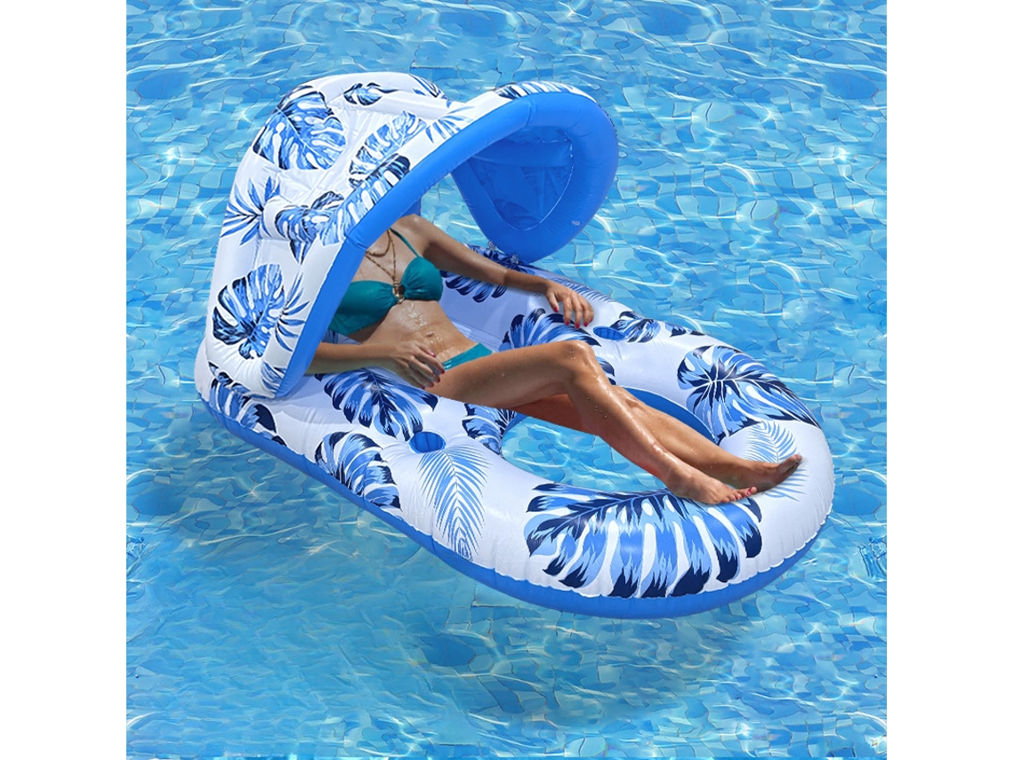 Tumbona flotante para piscina con toldo extraíble Cuich