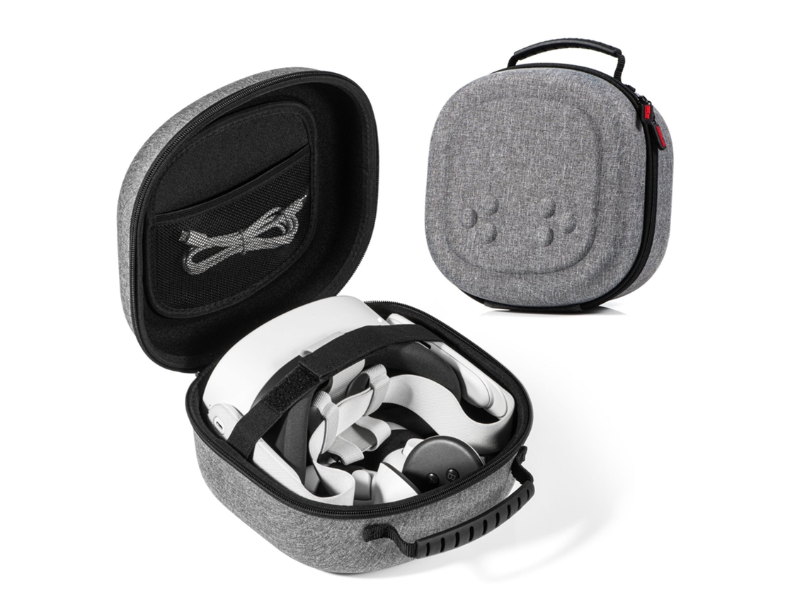Estuche rígido para Meta Quest 3S/Quest 3, bolsa de viaje y almacenamiento compatible con auriculares VR, controladores táctiles y accesorios.