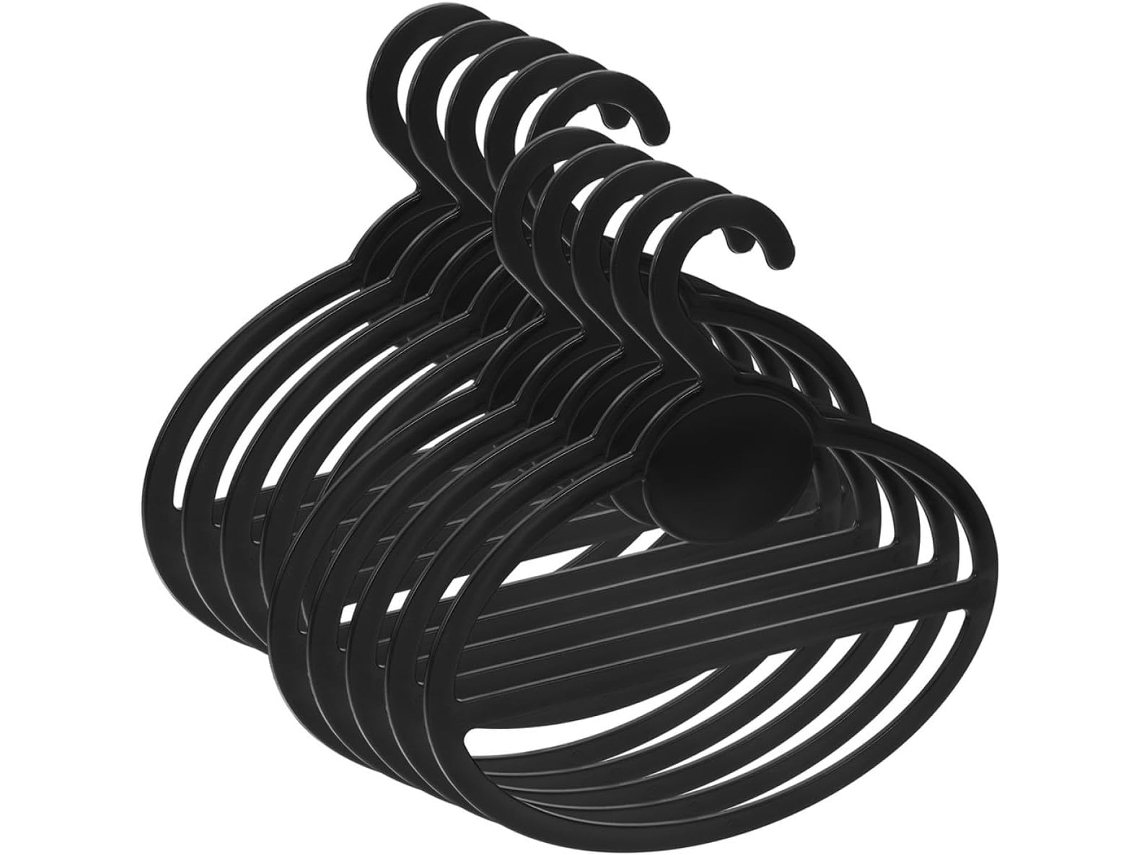 Juego de 50 perchas redondas para bufandas, cinturones y toallas. Multifuncionales y