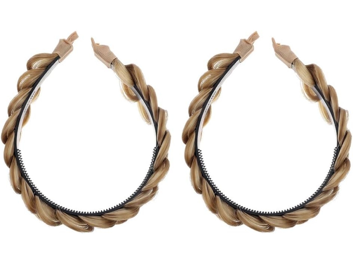 Diademas Elásticas Trenzadas De 2 Piezas Para Mujer, Elegantes Accesorios Para El Cabello Con Diseño