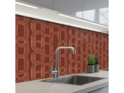 Paneles abstractos para salpicadero de cocina - Texturizados - Marrón 150x60 cm