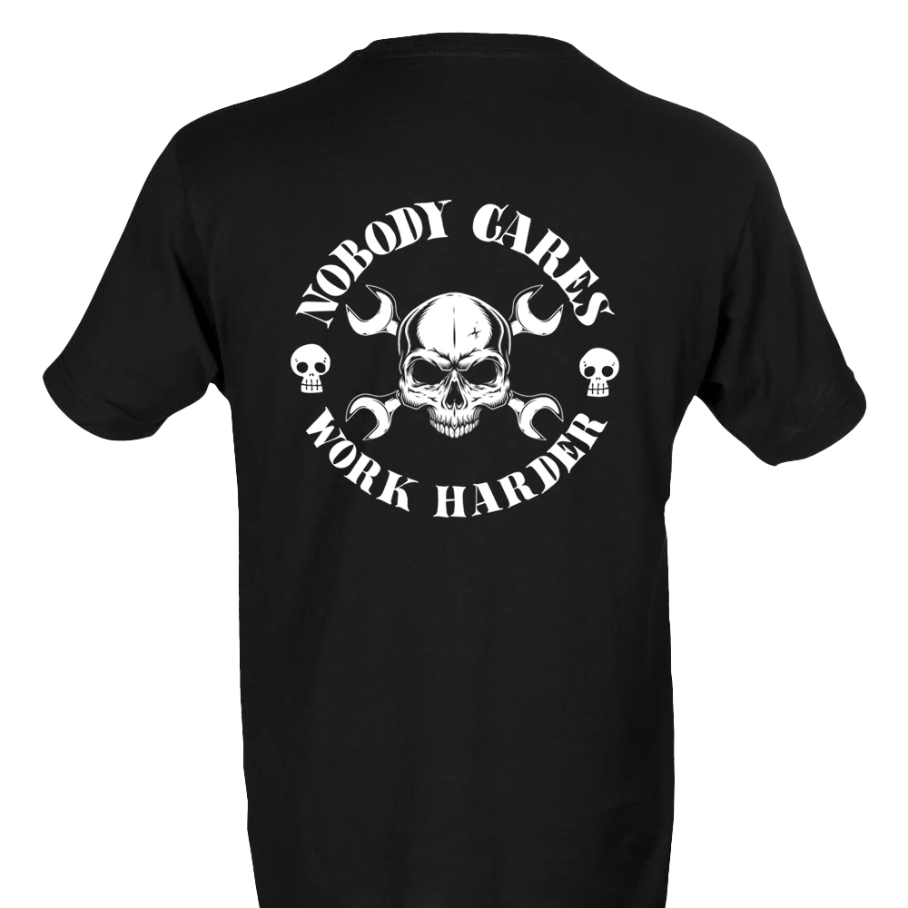 Nobody Cares Work Harder T-shirt Unisex Rockinstone Size:xl
