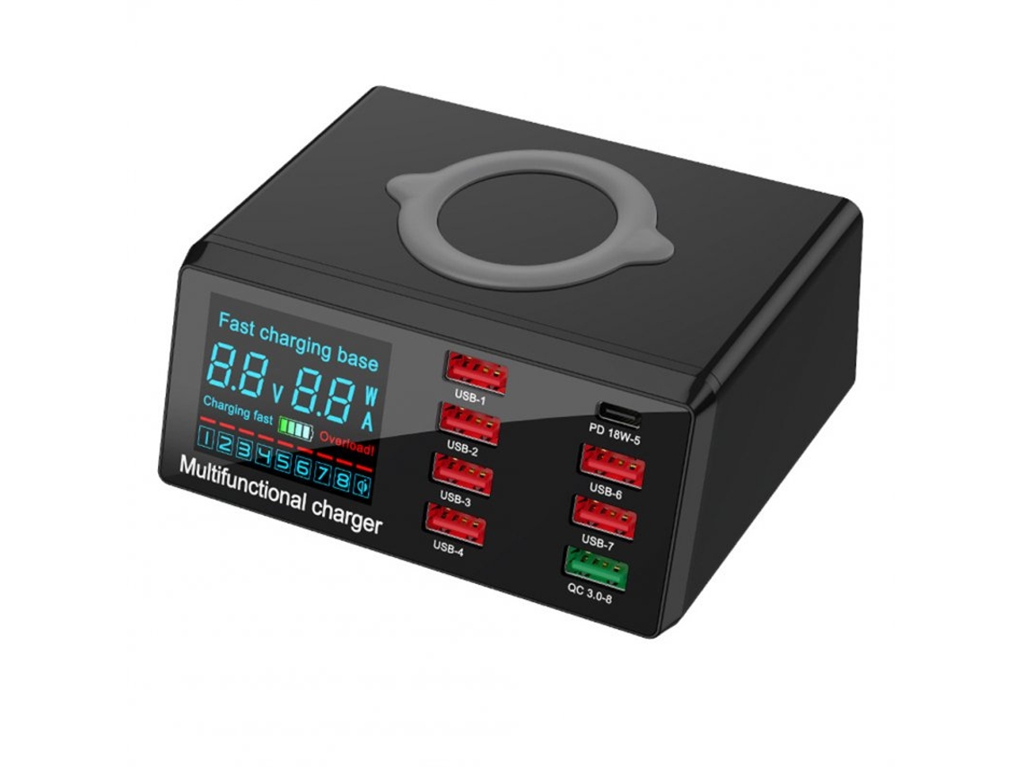 Cargador Puertos Inalámbricos Multi Del Qi La Carga Rápida Paladio Paladio Multicolor
