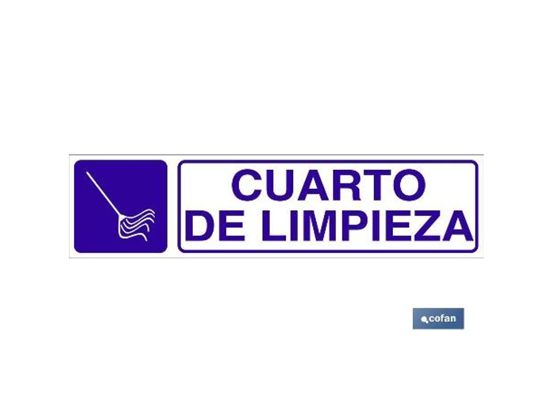Señal glasspack adhesiva 175x45 cuarto de limpieza