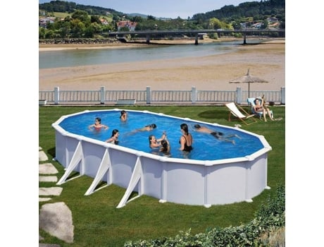 Piscina de Acero GRE Blanca (730x375x132 cm)