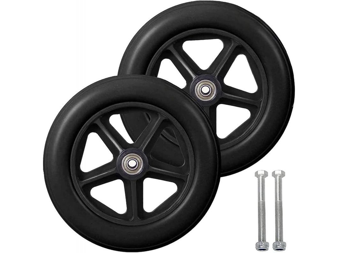 2026-ruedas De Repuesto Para Silla De Ruedas, 8 Pulgadas, Neumático Solido Antideslizante, Pvc, 190mm Gris Y Negro
