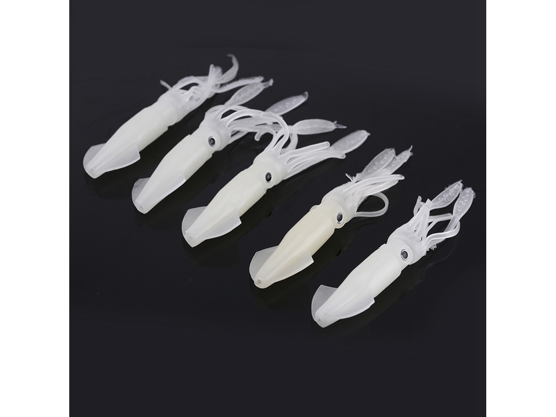 2026rebe-5pcs Cebo De Pesca Luminoso Calamar Pulpo Suave