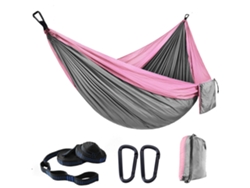 Hamaca Individual Chrui Con Correas, 51 Bucles, 270 X 140 Cm (rosa)
