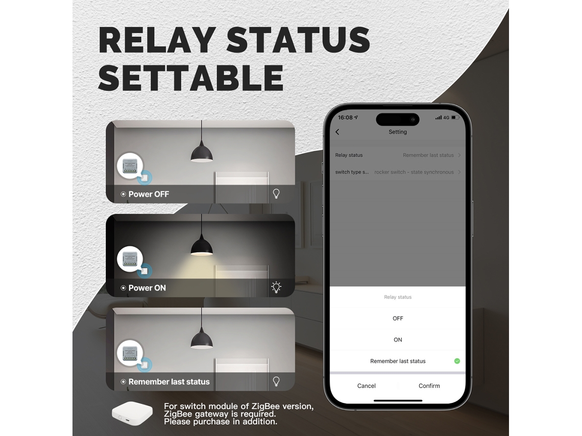 Módulo De Interruptor Inteligente Tuya Zigbee Con Control Por Voz Y Alexa Para Domótica Y Automatización Del Hogar (hágalo Usted Mismo).