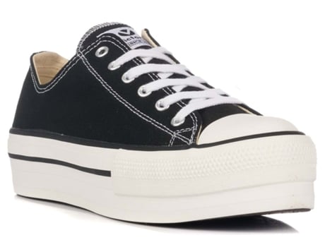 Zapatillas Tribu Con Plataforma VICTORIA (Lona-Negro-39)