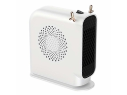 Pequeño calefactor blanco con modos de calefacción y ventilación, apto para uso doméstico, compacto y de cerámica. Chennnls
