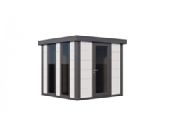 Caseta de Jardin metálica NH4 Iluminado | Blanco | 238 x 238 - NOVO HABITAT