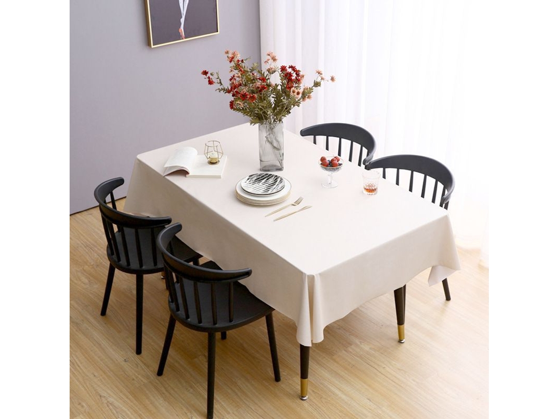 Rebe-mantel Rectangular De Pvc Monocromo, Resistente Al Agua Y Aceite, 60x84 Pulgadas, Para Mesa De Comedor, Fiesta Y Camping, Color Albaricoque