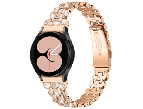 Correa de acero inoxidable decoración de diamantes de imitación con cierre para Samsung Galaxy Watch4 Active 40mm/44mm/Watch4 Classic 42mm/46mm - o...