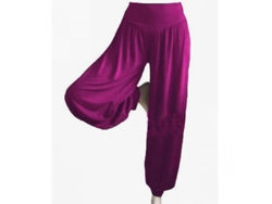 2026-pantalones Yoga Harem Para Mujer Baggy Aladdin Bloomers Ligero Algodón 95% + 5% Spandex M Fuchsia