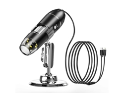 Microscopio 2 en 1 con pantalla digital portátil, aumento de 1600x, microscopio óptico con luz de relleno LED Cuich
