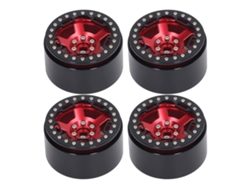 4 Cubos De Rueda Para Coche Rc De 2,2 Pulgadas, 12 Mm, Accionamiento Hexagonal, Aluminio, 36 Mm, Para Crawler 1/10, Rojo