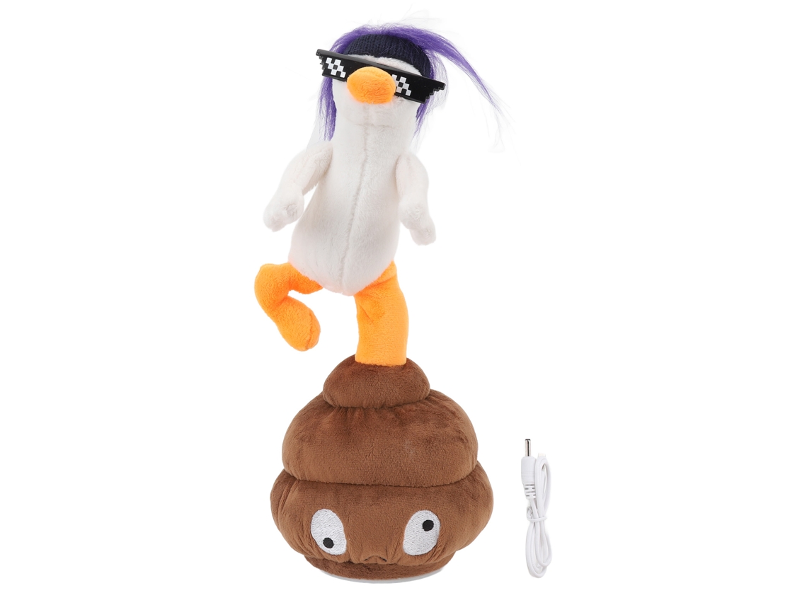 Ats-muñeco De Peluche Eléctrico De Oca Para Bebés, Habla, Canta Y Baila, Juguete Interactivo Para Niños Pequeños, Blanco