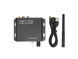 Convertidor De Audio Digital A Analógico Con Bluetooth 5.0, Entrada Óptica/coaxial/usb, Negro.