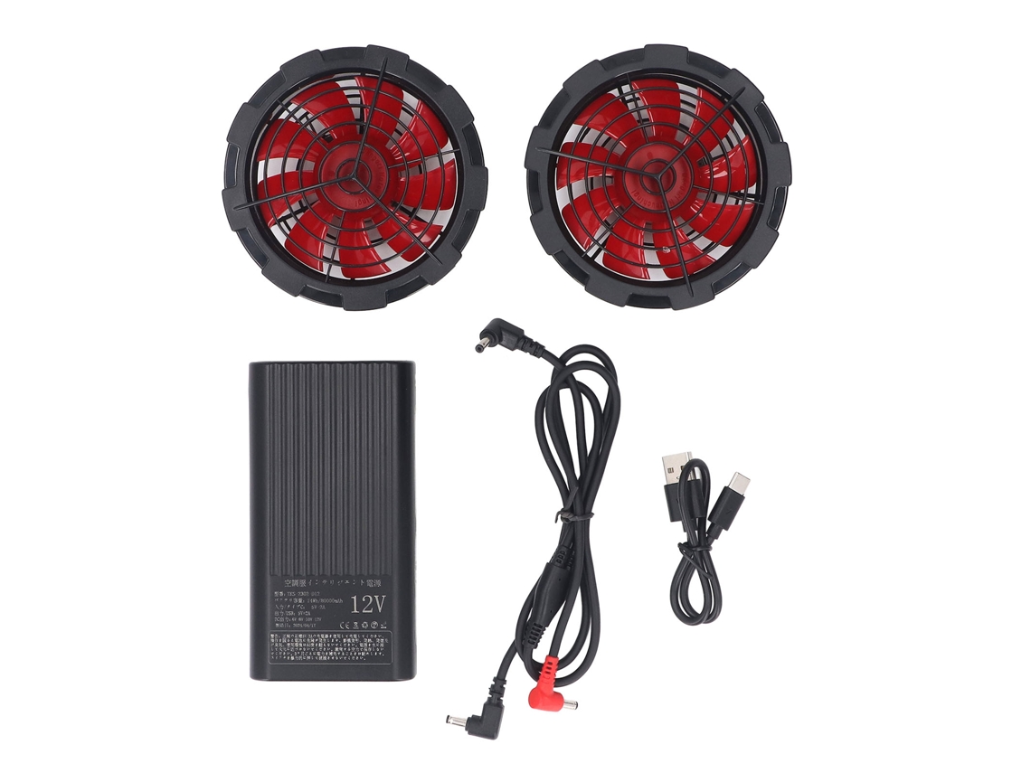 Ropa con aire acondicionado y ventilador, batería de 80000 mAh y 12 V.