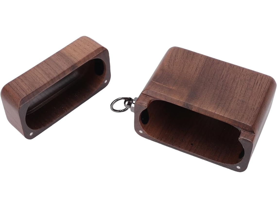 Auriculares De Madera Artesanales De Primera Calidad Con Estuche De Carga Antideslizante De Nogal.