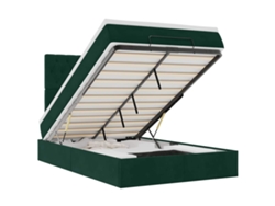 Maison Exclusive - Estructura Cama Otomana Colchones Terciopelo Verde Oscuro