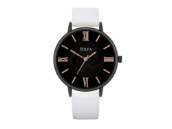 Reloj De Pulsera Moderno Unisex De Cuarzo Blanco Analógico Con Esfera Redonda
