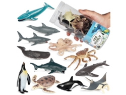 Conjunto De 12 Juguetes De Animales Marinos Figuras Realistas Oceanicas Para Niños Amantes Del Mar