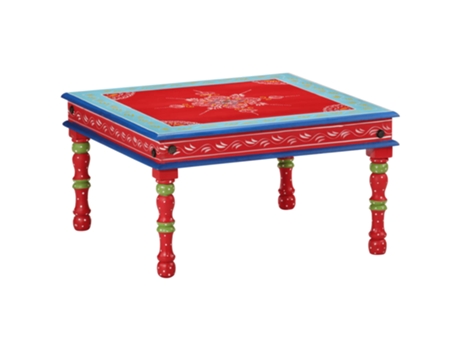 Mesa De Café VIDAXL Rojo Madera (54x54x30 cm)