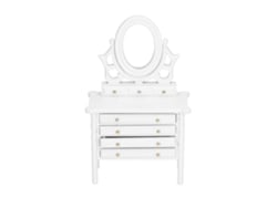 Mesa De Maquiagem Miniatura 1:12 Para Casinha De Bonecas Em Bétula Com Espelho Branco