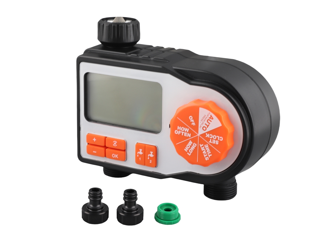 Programador De Riego Automático Digital Con 2 Conectores De Manguera Para Jardín