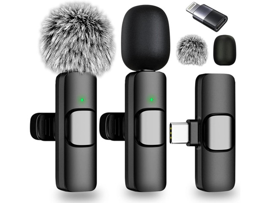 Mini micrófono inalámbrico Bluetooth para smartphones con reducción de ruido, ideal para grabar vídeos. Tommy01