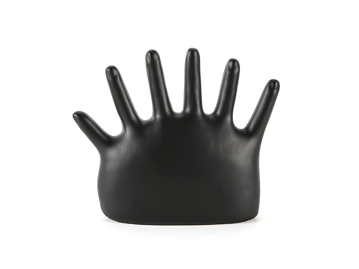 Soporte de mesa redondo negro Baok, resistente a la decoloración, para joyas como anillos, pulseras y relojes.