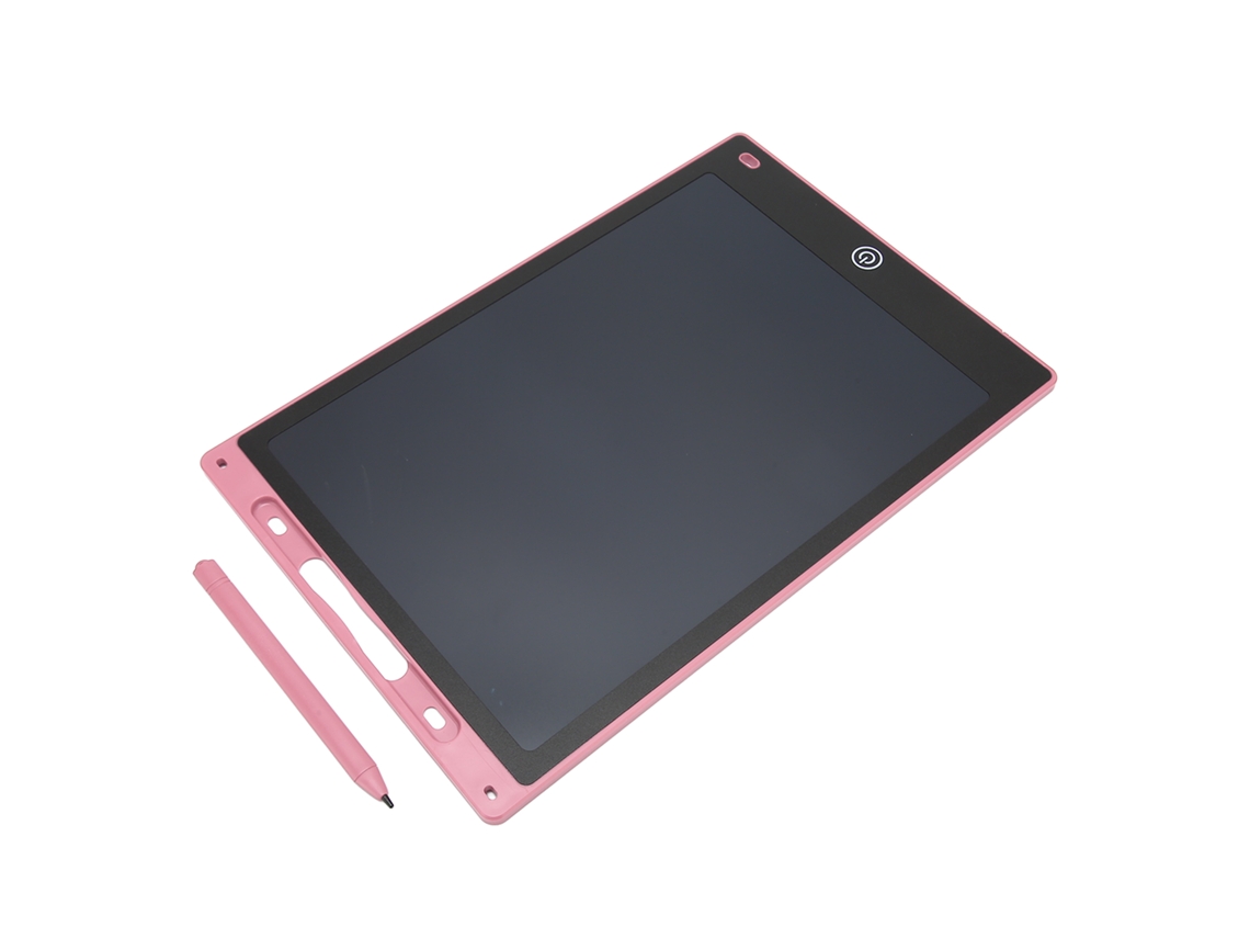Tableta de escritura LCD de 12 pulgadas para niños con pantalla a color sensible a la presión y luz rosa dorada