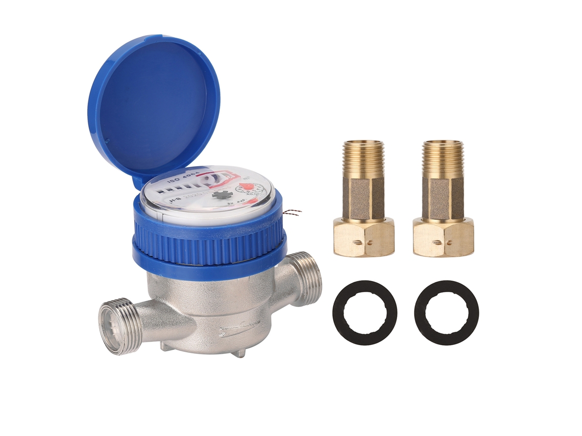 Medidor De Agua Inteligente De 15 Mm (1/2 Pulgada) Con Rotor Mecánico Para Agua Fría Residencial Y Pantalla Digital Con Puntero.