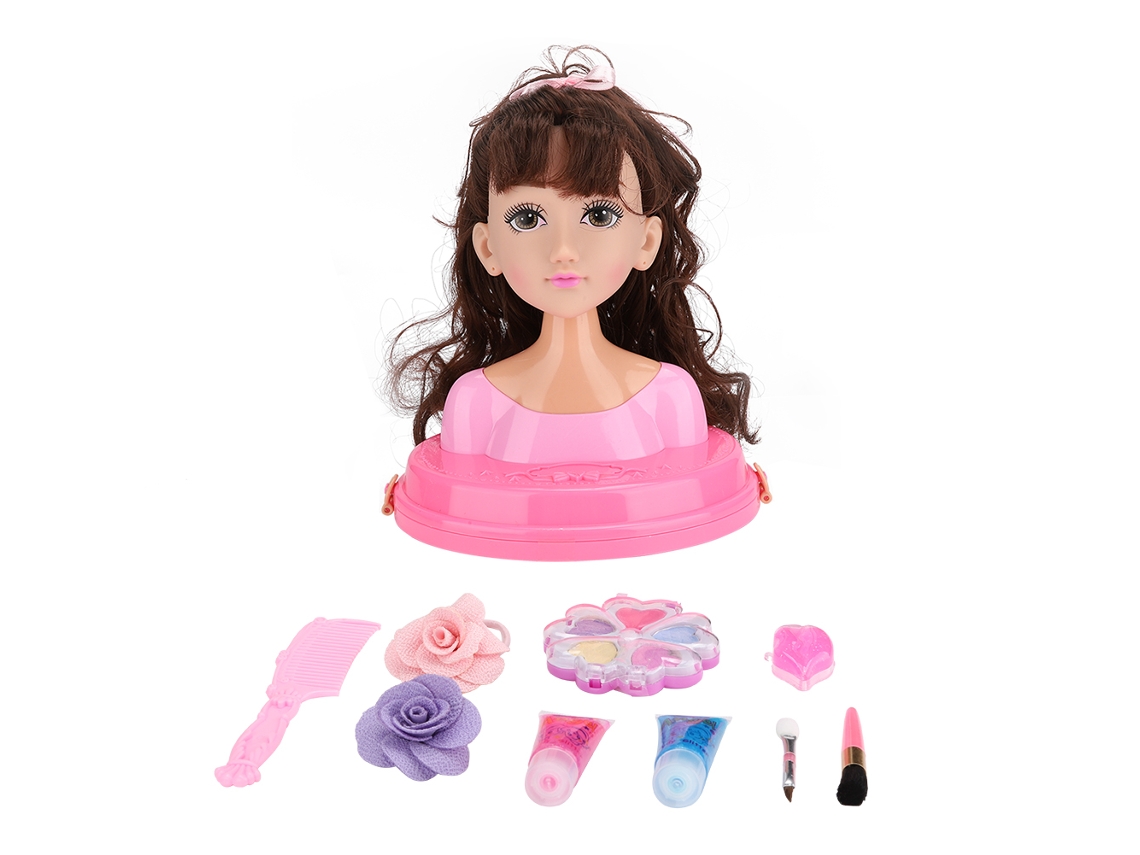 Ats-conjunto Muñeca De Busto Con Maquillaje Y Peinado Princesa Regalo Para Niñas Juguete My319-6
