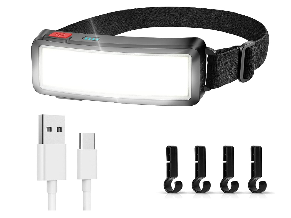 Linterna Frontal Usb C 260° 3 Modos Ipx6 Negro
