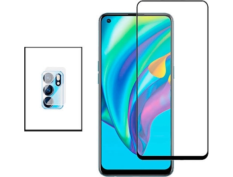 Kit Protector de Cámara Trasera Oppo Reno6 PHONECARE y Cristal Templado 5D Full Cover
