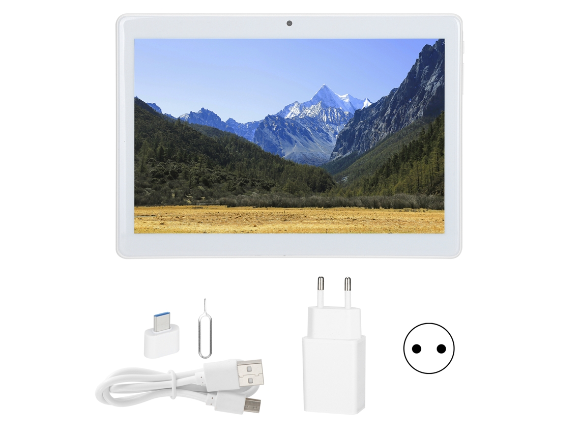 Tablet PC de 10.1 pulgadas, 32 GB de ROM, SC9863, ocho núcleos, 4 GB, USB C, color dorado, para estudiar, jugar y trabajar.