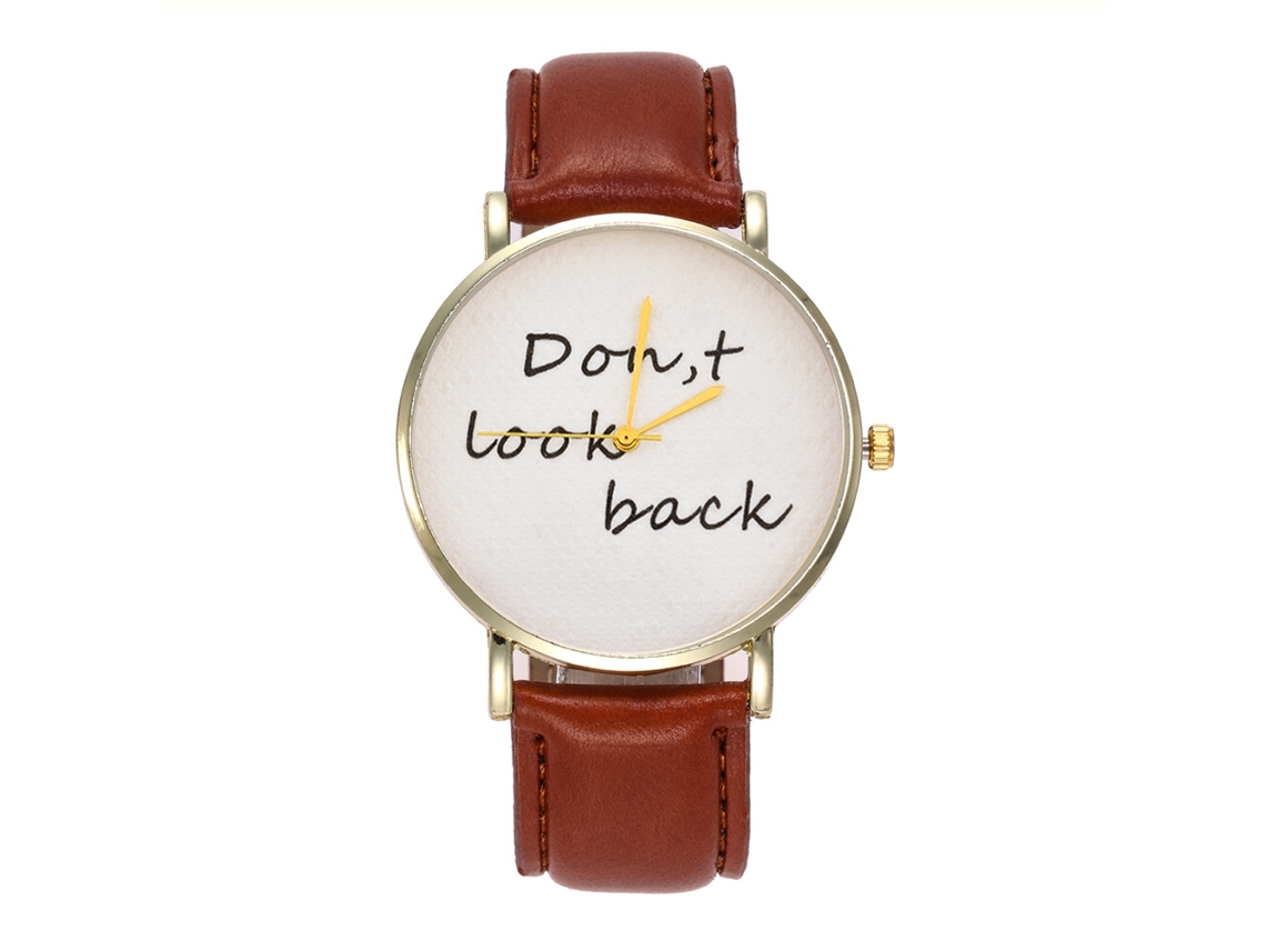 Reloj De Pulsera Analógico De Cuarzo Para Parejas Con Esfera Redonda, Estilo Moderno (marrón Claro)