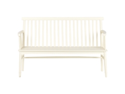 Banco de madera color crema en MDF con estampado de mango, 153x54x98cm ALEXANDRA HOUSE LIVING
