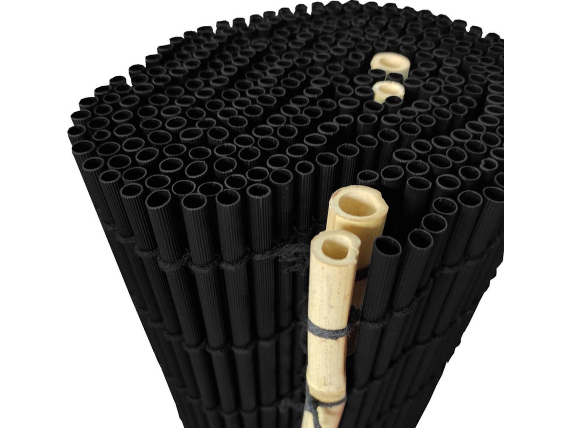 Cañizo PVC Bambú Ovalado Estera de PVC COMERCIAL CANDELA (Negro-1