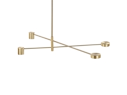 Lámpara de techo BELIANI Bandon de Hierro Dorado 104x30x73