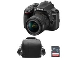 Kit Cámara Réflex NIKON D3400 AF-P 18-55mm F3.5-5.6G VR + Bolsa + 16 GB