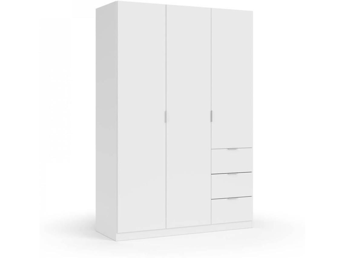 Armario DMORA Blanco (Aglomerado de Melamina - 135x200x52 cm)